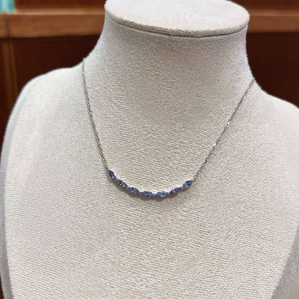 💙✨ Natural Tanzanite Smile Necklace ✨💙